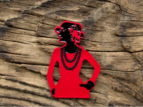 Брошка Lady in Red 4х5см арт. BR 951/Red